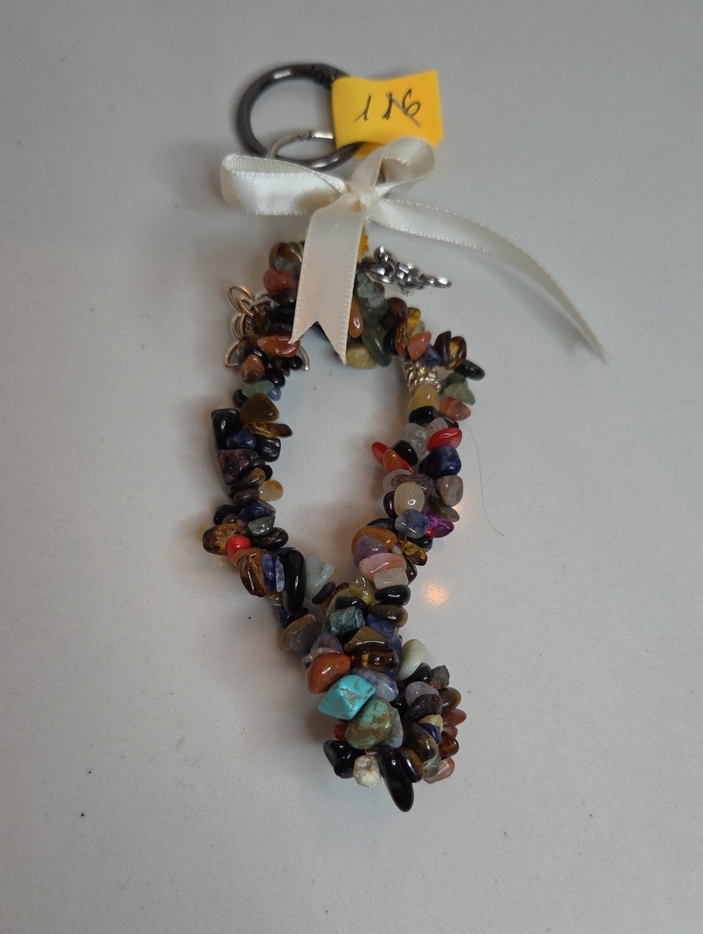 116 - Stone Multicolor Bead Bag Charm